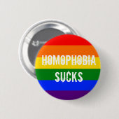 Badge Rond 5 Cm La homophobie suce (Devant & derrière)