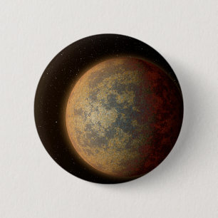 Badge Rond 5 Cm La Hot Rocky Exoplanet Hd 219134 B.
