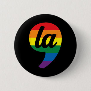 Badge Rond 5 Cm La Kamala Harris Pride Rainbow