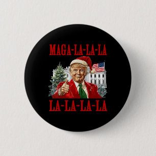 Badge Rond 5 Cm La La Donald Trump Potus 47 Swea de Noël laid
