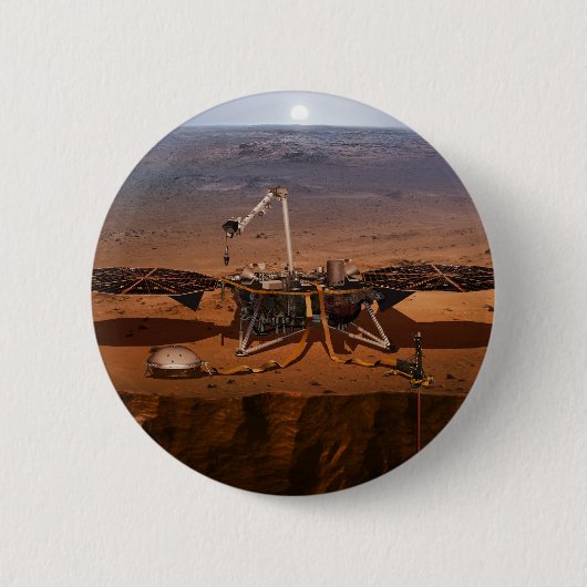 Badge Rond 5 Cm La Lander de l'Insight (Devant)