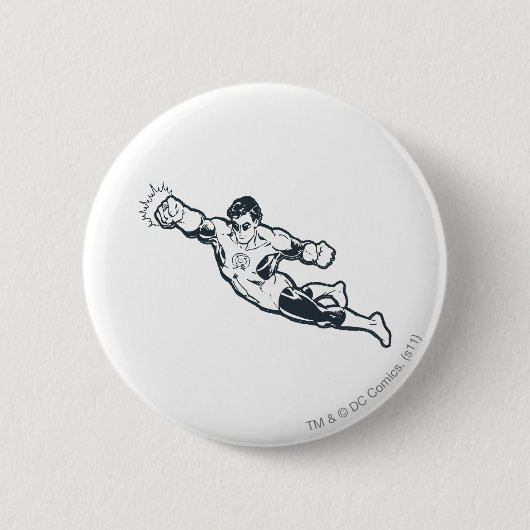 Badge Rond 5 Cm La lanterne verte poinçonne BW (Devant)