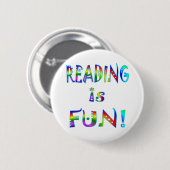Badge Rond 5 Cm La lecture est amusement (Devant & derrière)