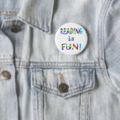 Badge Rond 5 Cm La lecture est amusement (En situation)