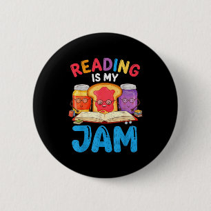 Badge Rond 5 Cm La lecture est super drôle, j'aime lire des livres
