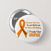 Badge Rond 5 Cm La leucémie I portent fièrement l'orange (Devant & derrière)