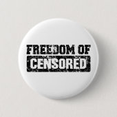 Badge Rond 5 Cm La liberté d'expression peut-être pas si (Devant)