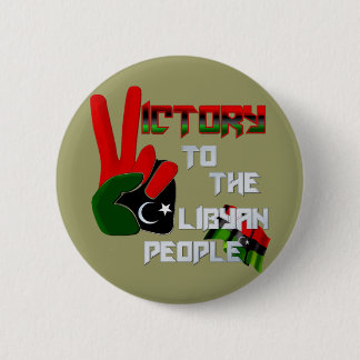 Badge Rond 5 Cm La Libye - cadeaux d'illustration de victoire de