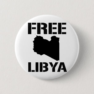 Badge Rond 5 Cm La LIBYE LIBRE (noir)