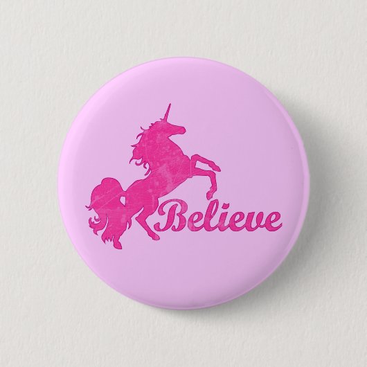 Badge Rond 5 Cm La licorne, croient (Devant)