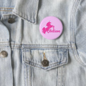 Badge Rond 5 Cm La licorne, croient (En situation)