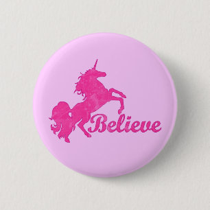 Badge Rond 5 Cm La licorne, croient