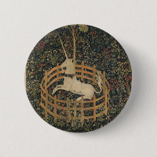 Badge Rond 5 Cm La licorne en captivité