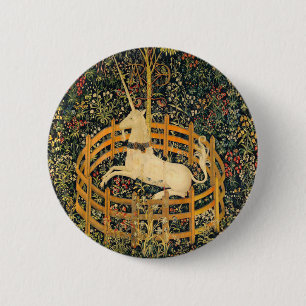 Badge Rond 5 Cm La licorne en captivité