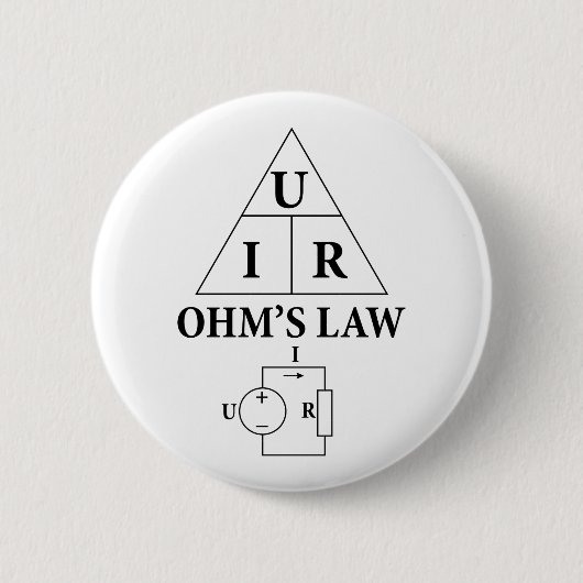 Badge Rond 5 Cm La loi d'Ohm (Devant)