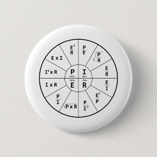 Badge Rond 5 Cm La loi d'ohm pour le C.C