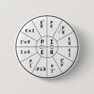 Badge Rond 5 Cm La loi d'ohm pour le C.C