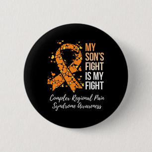 Badge Rond 5 Cm La lutte de mon fils Syndrome douloureux régional