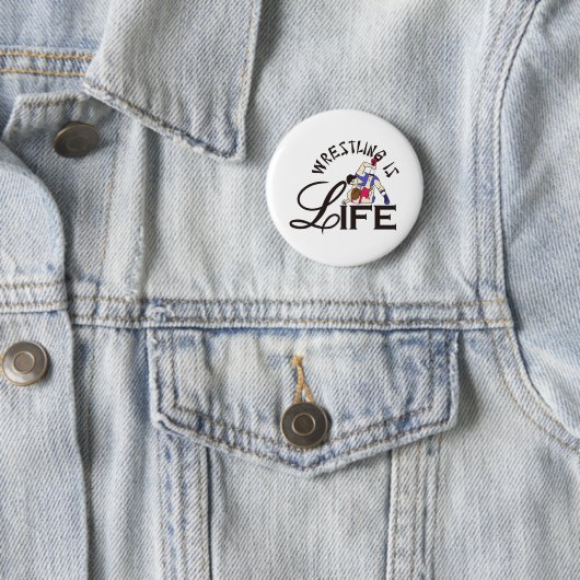 Badge Rond 5 Cm La lutte est la vie (En situation)