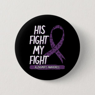 Badge Rond 5 Cm La lutte est mon combat Alzheimer Mood Swes Deme