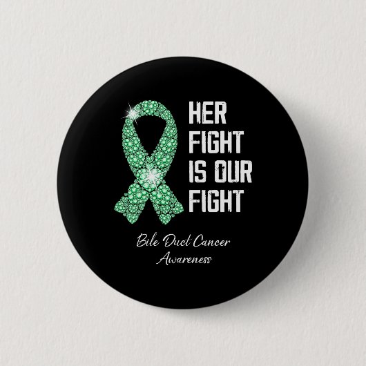 Badge Rond 5 Cm La lutte est notre combat Bile Ducs Cancer Sensibi (Devant)