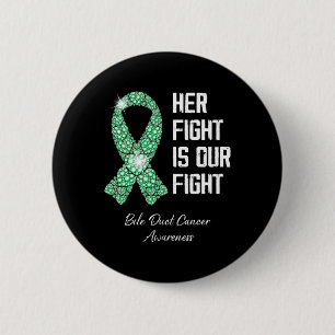 Badge Rond 5 Cm La lutte est notre combat Bile Ducs Cancer Sensibi