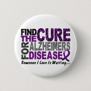 Badge Rond 5 Cm La MALADIE d'ALZHEIMERS trouvent le traitement 1