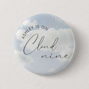 Badge Rond 5 Cm La mariée est sur un nuage Bridal Shower
