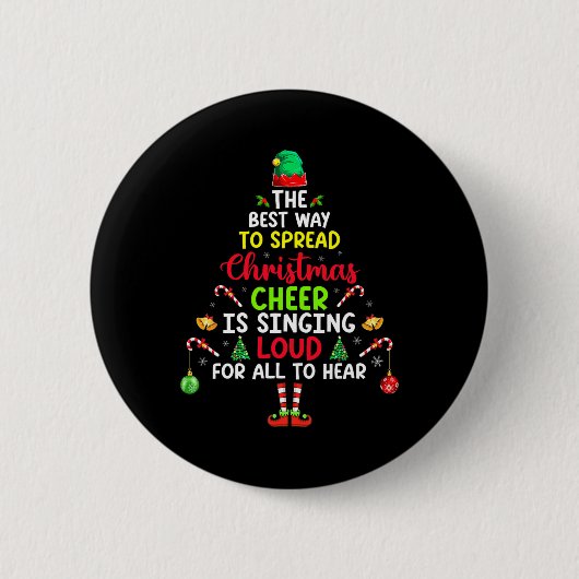 Badge Rond 5 Cm La Meilleure Façon De Diffuser La Soirée De Noël E (Devant)