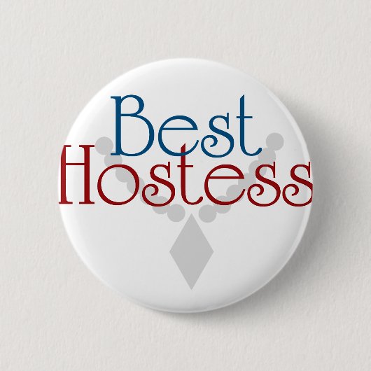 Badge Rond 5 Cm La meilleure hôtesse (Devant)