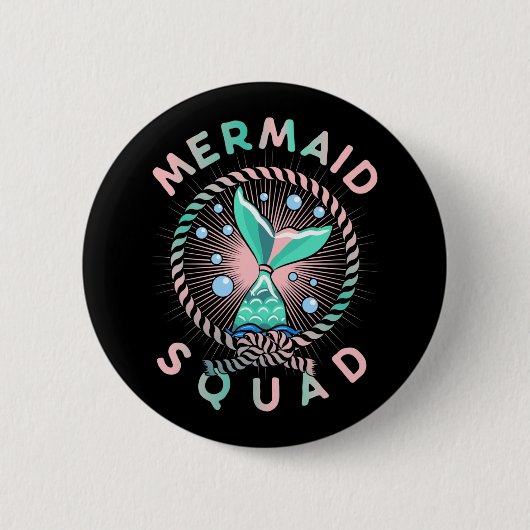 Badge Rond 5 Cm La mère de Birthday Mermaid (Devant)
