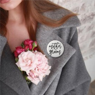 Badge Rond 5 Cm La Mère De La Groom Brush Mariage Fête De Mariage