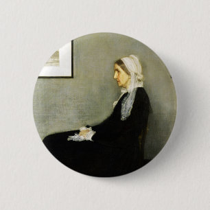 Badge Rond 5 Cm La mère de Whistler par James Abbott McNeill Whist