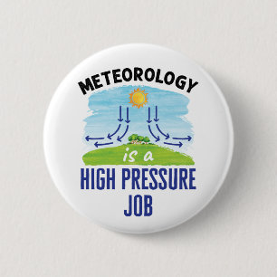 Badge Rond 5 Cm La météorologie est un travail à haute pression