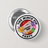 Badge Rond 5 Cm La Mince Pie Party (Devant & derrière)