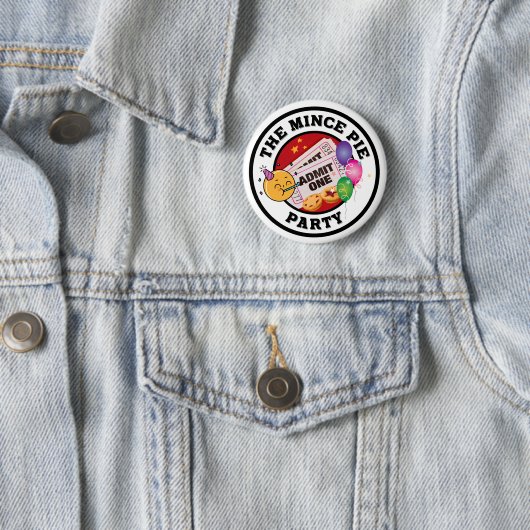 Badge Rond 5 Cm La Mince Pie Party (En situation)