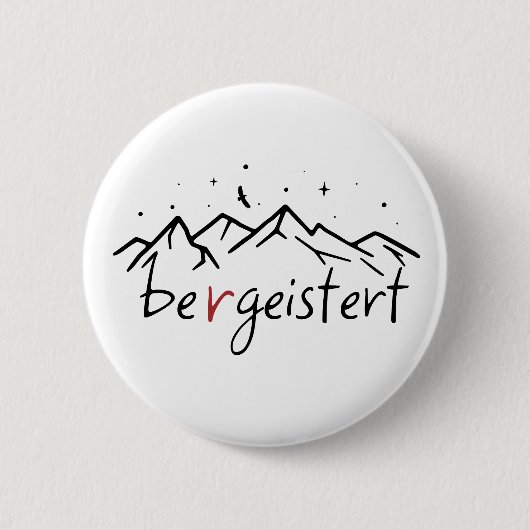 Badge Rond 5 Cm La Montagne Bergeist Alpes (Devant)