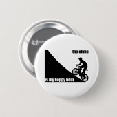 Badge Rond 5 Cm La Montée Est Mon Heureuse Heure (Devant & derrière)