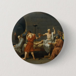 Badge Rond 5 Cm La mort de David de Socrates