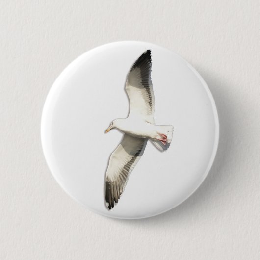 Badge Rond 5 Cm La mouette montante de Helaine (Devant)