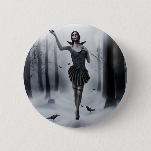 Badge Rond 5 Cm La Muse foncée (Devant)