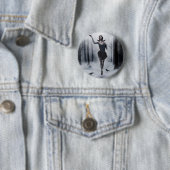 Badge Rond 5 Cm La Muse foncée (En situation)