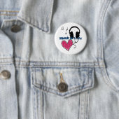 Badge Rond 5 Cm La musique est amour (En situation)