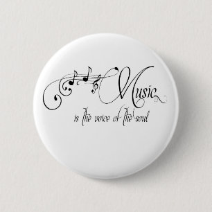 Badge Rond 5 Cm La Musique Est La Voix De L'Âme