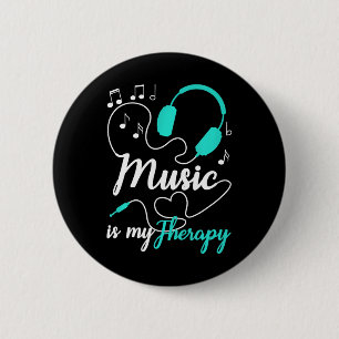 Badge Rond 5 Cm La musique est mon Thérapie mignonne Amoureux de l