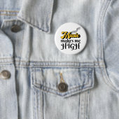 Badge Rond 5 Cm La Musique Me Fait Haut (En situation)