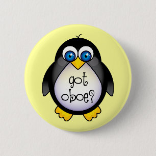 Badge Rond 5 Cm La musique mignonne de pingouin a obtenu le