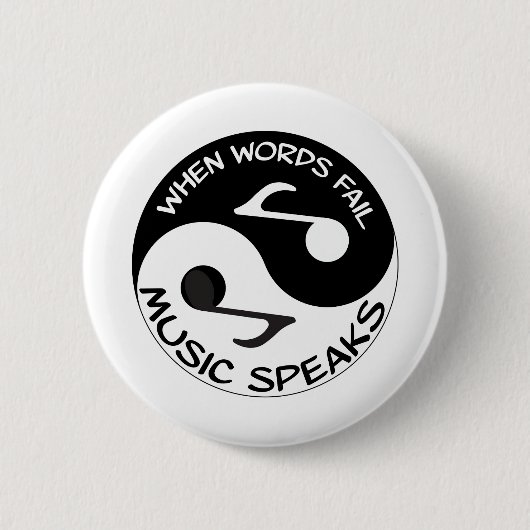 Badge Rond 5 Cm La musique parle (Devant)