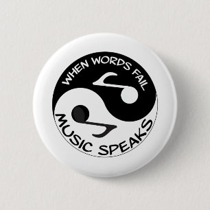 Badge Rond 5 Cm La musique parle