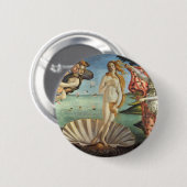 Badge Rond 5 Cm La naissance de Vénus par Sandro Botticelli (Devant & derrière)